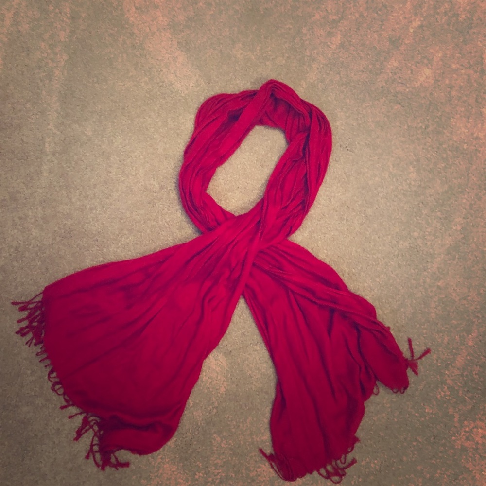 Woman’s Red Scarf